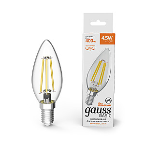 лампочка светодиодная 1031115 Gauss Basic Filament Свеча