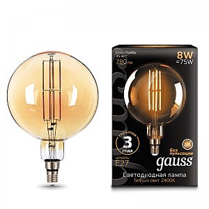 ретро лампа 153802008 Gauss Filament golden