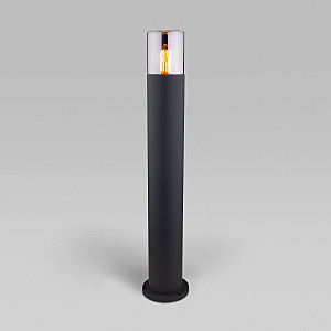 уличный фонарь Roil (35125/F) чёрный/дымчатый плафон Elektrostandart 